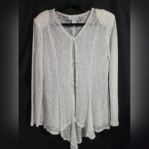 Vintage Cottagecore Fiesta Cream Knit Cardigan